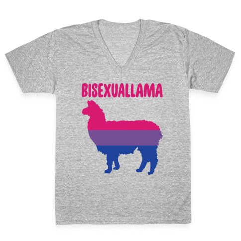 Bisexuallama Parody V-Neck Tee Shirt