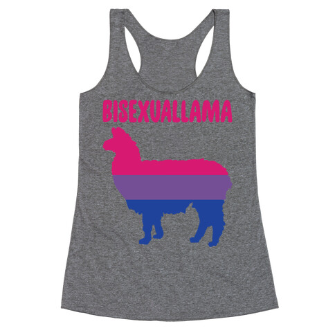 Bisexuallama Parody Racerback Tank Top