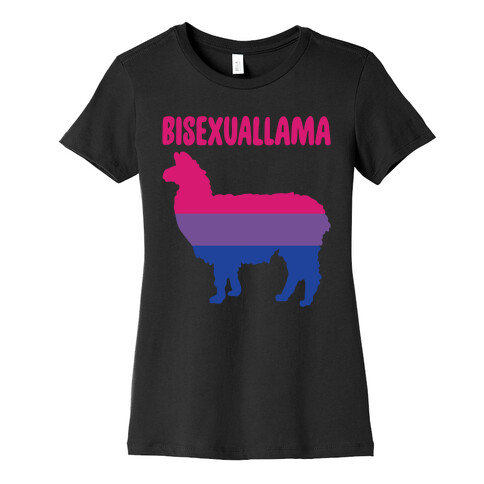 Bisexuallama Parody White Print Womens T-Shirt