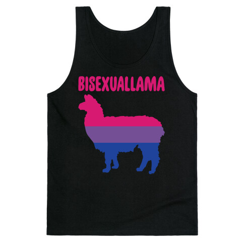 Bisexuallama Parody White Print Tank Top