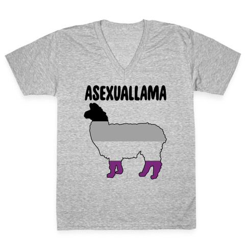 Asexuallama Parody V-Neck Tee Shirt