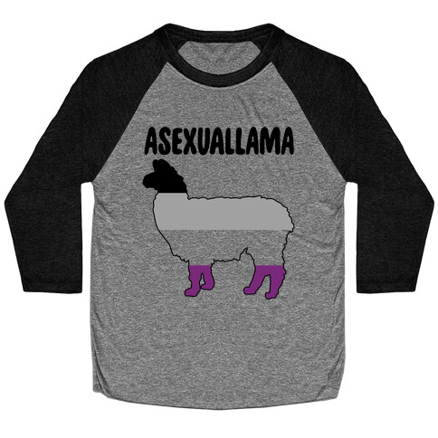 Asexuallama Parody Baseball Tee