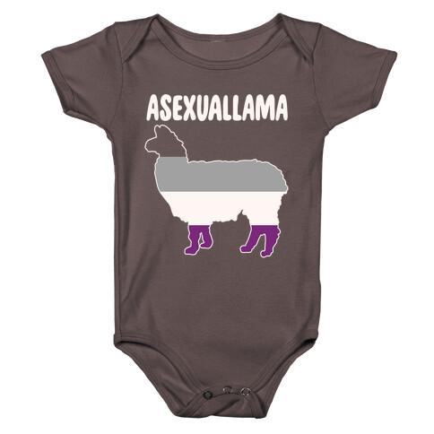 Asexuallama Parody White Print Baby One-Piece