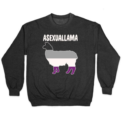 Asexuallama Parody White Print Pullover
