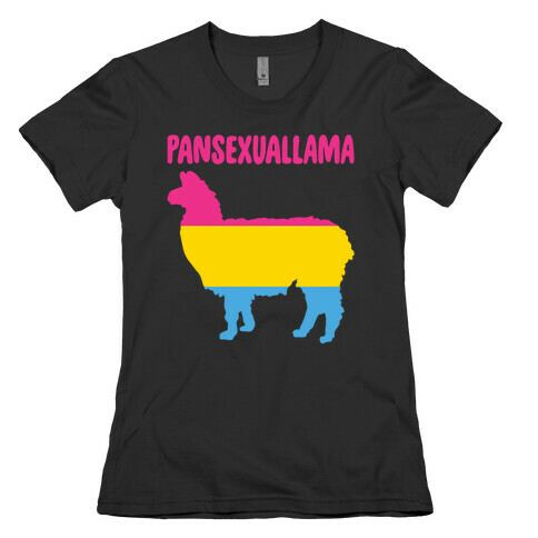 Pansexuallama Parody White Print Womens T-Shirt
