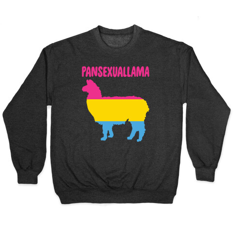 Pansexuallama Parody White Print Pullover