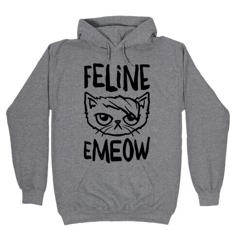 Feline Emeow  Hooded Sweatshirt