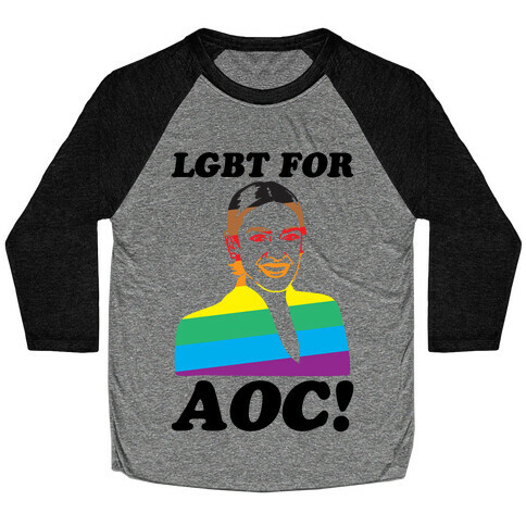 LGBT For AOC  Baseball Tee