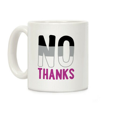 No Thanks Asexual Pride Coffee Mug