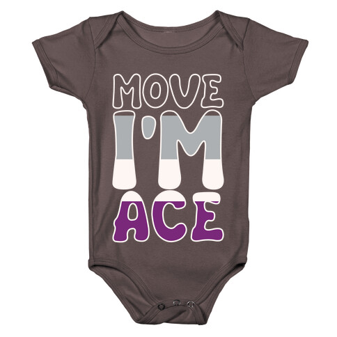 Move I'm Ace Parody White Print Baby One-Piece