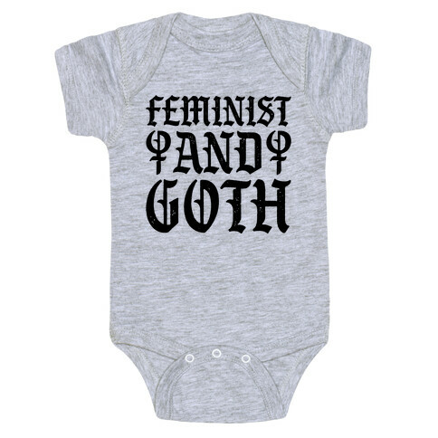 Feminist And Goth Baby One-Piece