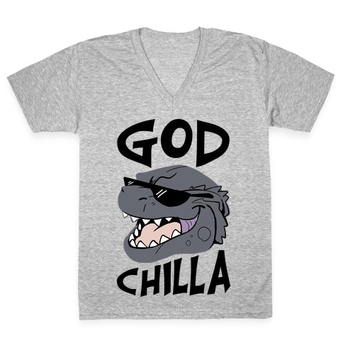 Godchilla V-Neck Tee Shirt