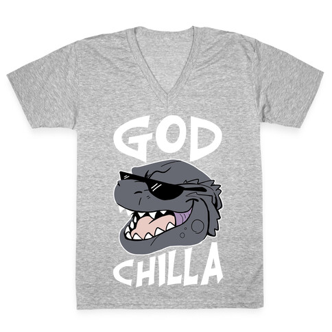 Godchilla V-Neck Tee Shirt