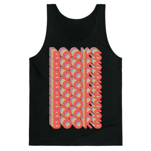 Books Retro Rainbow  Tank Top