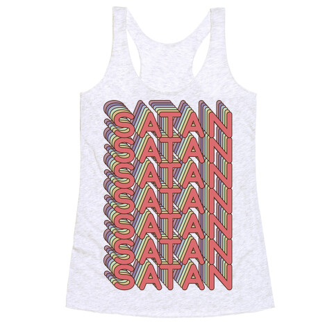 Satan Retro Rainbow Racerback Tank Top