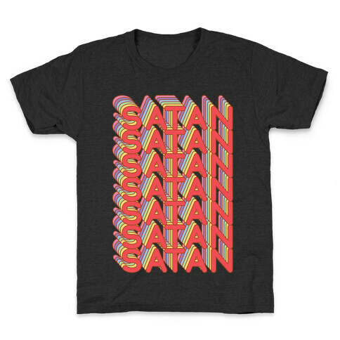 Satan Retro Rainbow Kids T-Shirt