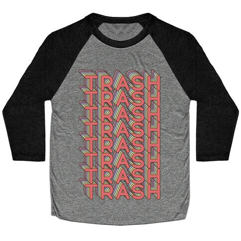 Trash Retro Rainbow Baseball Tee