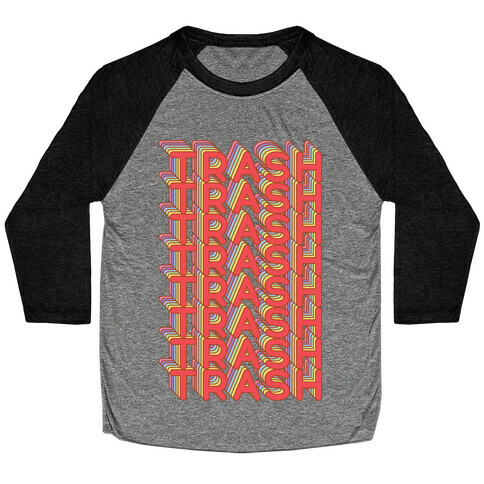 Trash Retro Rainbow Baseball Tee