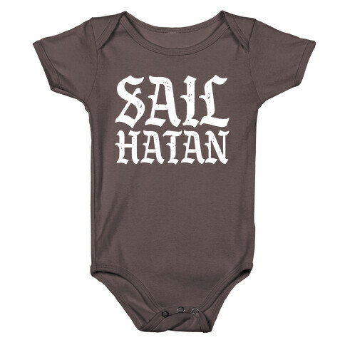 Sail Hatan Parody White Print Baby One-Piece