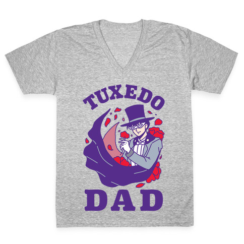 Tuxedo Dad V-Neck Tee Shirt