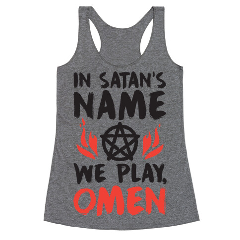 In Satan's Name We Play, Omen Racerback Tank Top