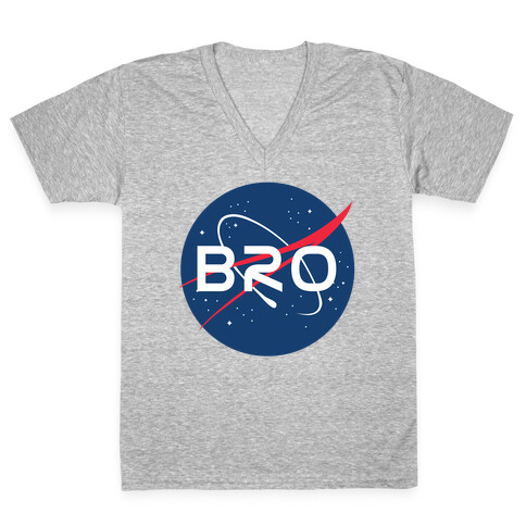 Bro Nasa Parody V-Neck Tee Shirt