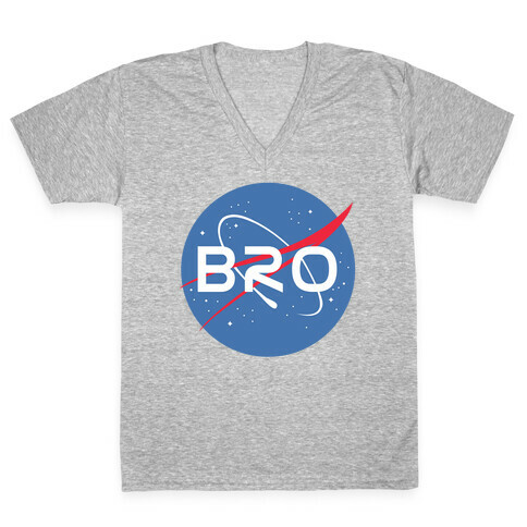 Bro Nasa Parody V-Neck Tee Shirt