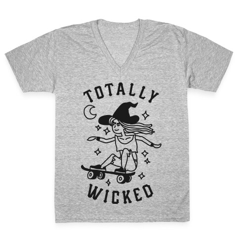 Totally Wicked Sk8r Witch V-Neck Tee Shirt