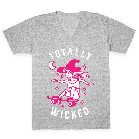 Totally Wicked Sk8r Witch V-Neck Tee Shirt