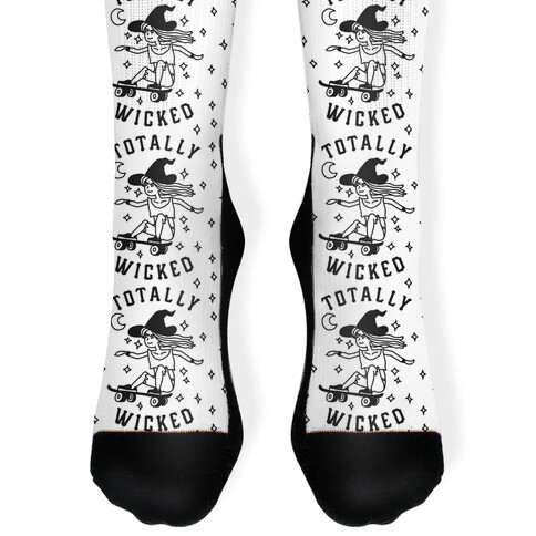 Totally Wicked Sk8r Witch Sock