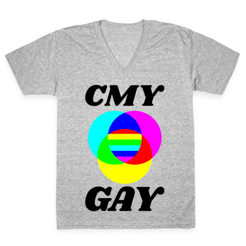 CMY Gay  V-Neck Tee Shirt