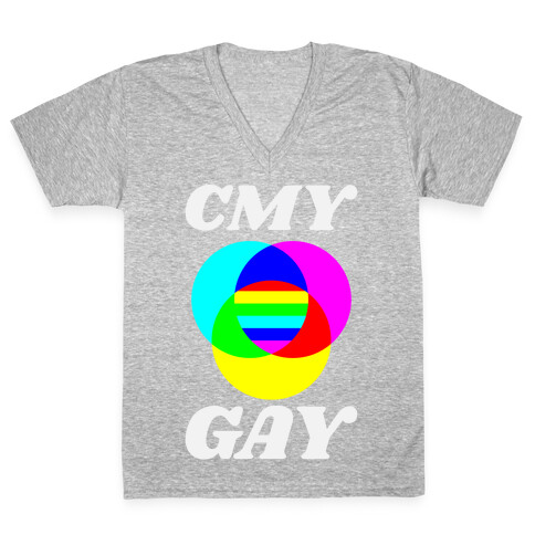 CMY Gay  V-Neck Tee Shirt