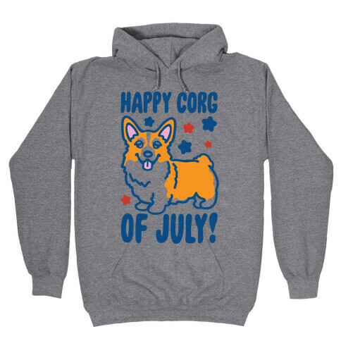 Happy Corg Of July Parody Hooded Sweatshirt