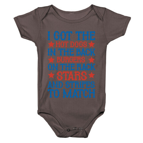 Old Town Road Fourth of July Parody White Print Baby One-Piece