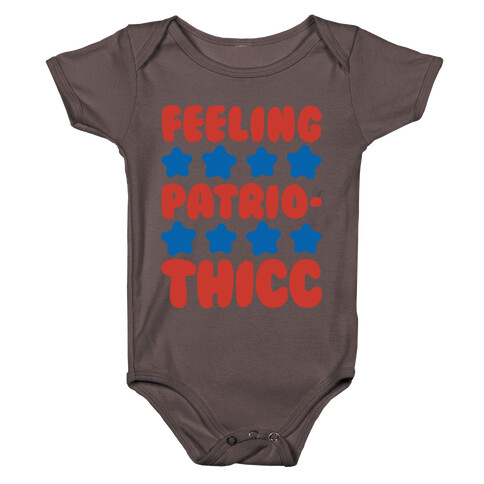 Feeling Patriothicc Parody White Print Baby One-Piece