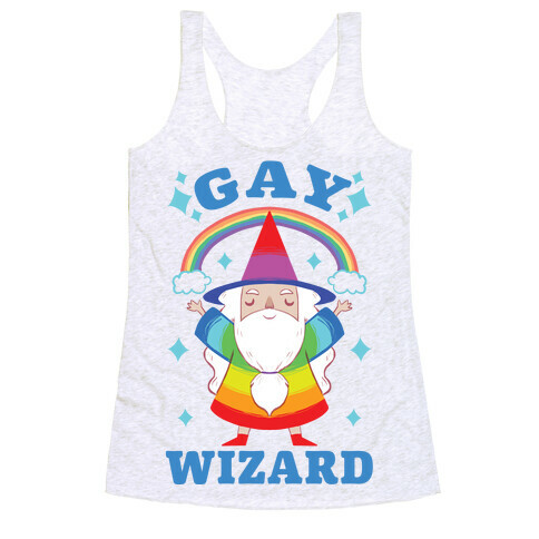 Gay Wizard Racerback Tank Top