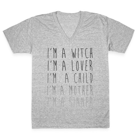 I'm a Witch, I'm a Lover V-Neck Tee Shirt