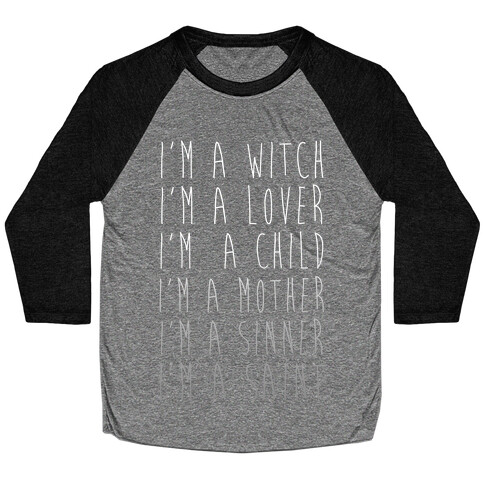 I'm a Witch, I'm a Lover Baseball Tee
