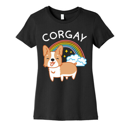 Corgay Gay Corgi  Womens T-Shirt