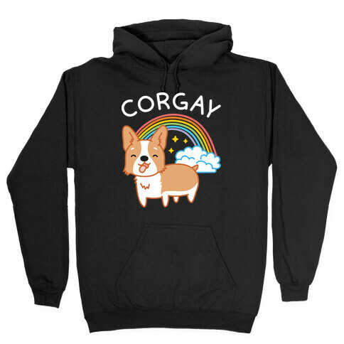 Corgay Gay Corgi  Hooded Sweatshirt