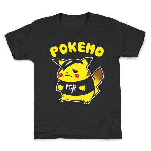 Pokemo Parody White Print Kids T-Shirt
