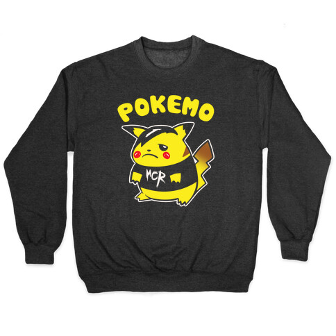 Pokemo Parody White Print Pullover