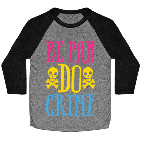 Be Pan Do Crime White Print Baseball Tee