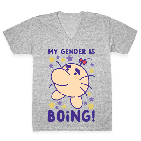 My Gender is Boing! - Mr. Saturn V-Neck Tee Shirt