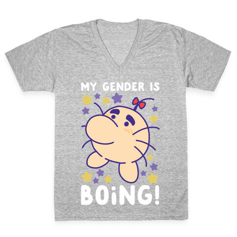 My Gender is Boing! - Mr. Saturn V-Neck Tee Shirt