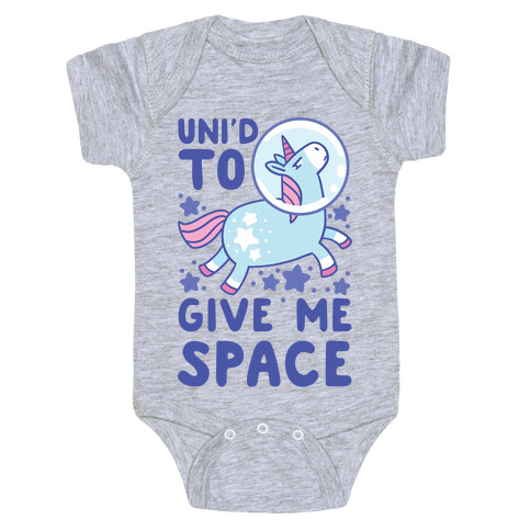 Uni'd to Give Me Space - Unicorn Baby One-Piece