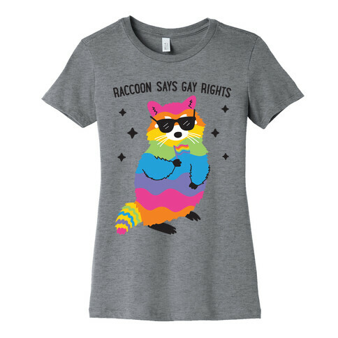 Raccoon Says Gay Rights Womens T-Shirt