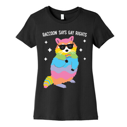 Raccoon Says Gay Rights Womens T-Shirt