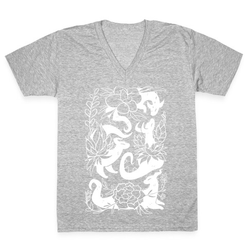 Succulent Dragons V-Neck Tee Shirt