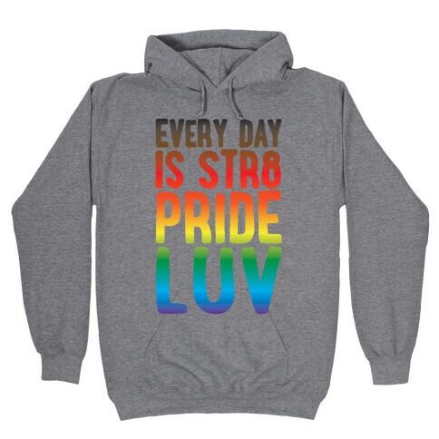 Every Day Is Str8 Pride Luv Hooded Sweatshirt